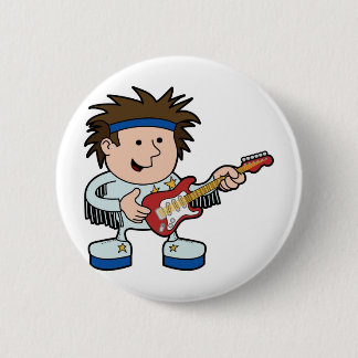 Chapa Redonda De 5 Cm estrella del rock-and-roll