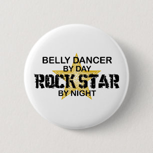Chapa Redonda De 5 Cm Estrella del rock de la bailarina de la danza del