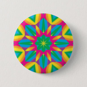 Chapa Redonda De 5 Cm Estrella pop retro