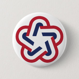 Chapa Redonda De 5 Cm Estrella retro