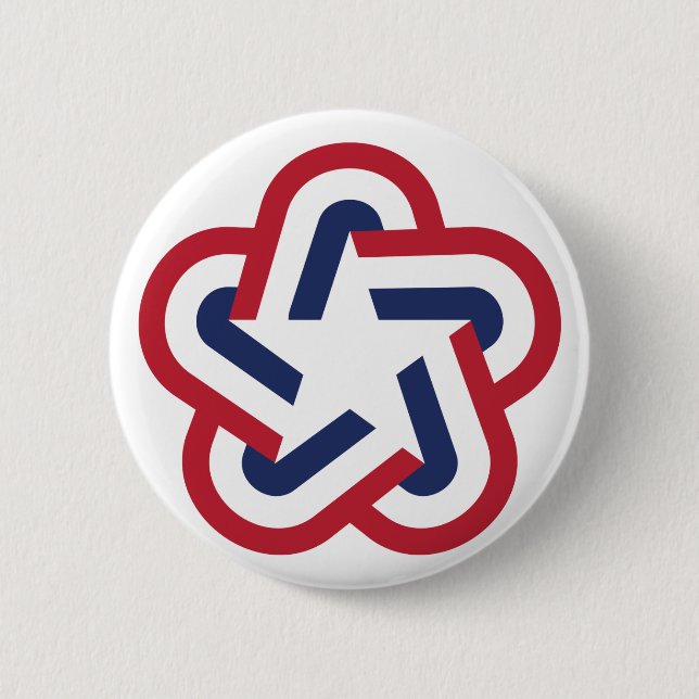 Chapa Redonda De 5 Cm Estrella retro (Anverso)