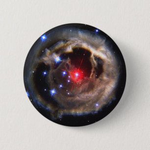 Chapa Redonda De 5 Cm Estrella roja