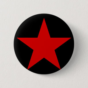 Chapa Redonda De 5 Cm Estrella roja