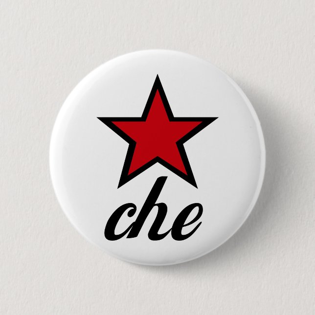 Chapa Redonda De 5 Cm ¡Estrella roja Che Guevara! (Anverso)