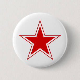 Chapa Redonda De 5 Cm Estrella roja rusa