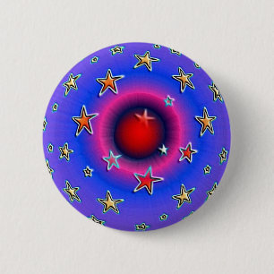Chapa Redonda De 5 Cm Estrellas
