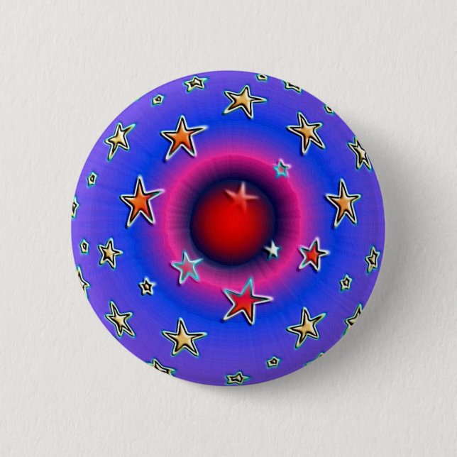 Chapa Redonda De 5 Cm Estrellas (Anverso)
