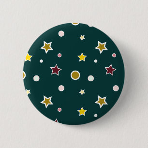 Chapa Redonda De 5 Cm Estrellas