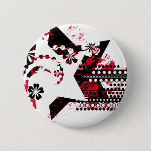 Chapa Redonda De 5 Cm estrellas del grunge