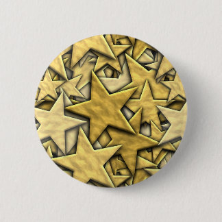 Chapa Redonda De 5 Cm Estrellas del oro