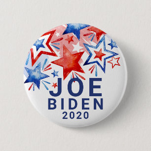 Chapa Redonda De 5 Cm Estrellas patrióticas Joe Biden 2020