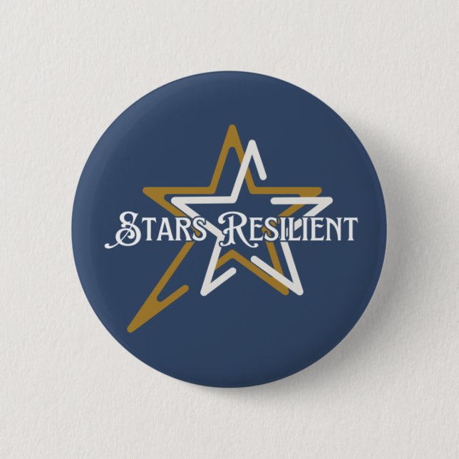Chapa Redonda De 5 Cm Estrellas Resilientes - Botones (Anverso)