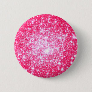 Chapa Redonda De 5 Cm Estrellas rosa brillantes