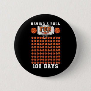 Chapa Redonda De 5 Cm Estudiante Bysketbyll 100 días después de 100 días