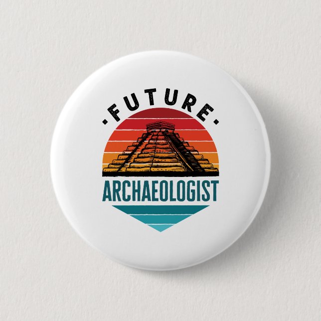 Chapa Redonda De 5 Cm Estudiante de arqueología del futuro arqueólogo (Anverso)