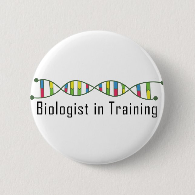 Chapa Redonda De 5 Cm Estudiante de la biología (Anverso)