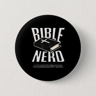 Chapa Redonda De 5 Cm Estudiante de teología cristiana nerd de la Biblia