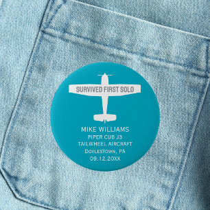 Chapa Redonda De 5 Cm Estudiante piloto primer Personalizado gracioso de