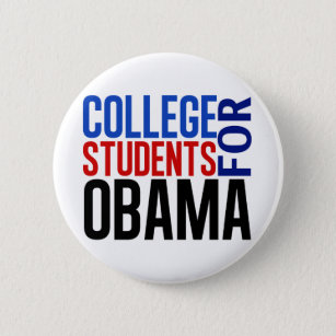 Chapa Redonda De 5 Cm Estudiantes universitarios para Obama