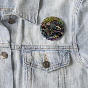 Chapa Redonda De 5 Cm Estudio de la serpiente jardinera más allá de la p
