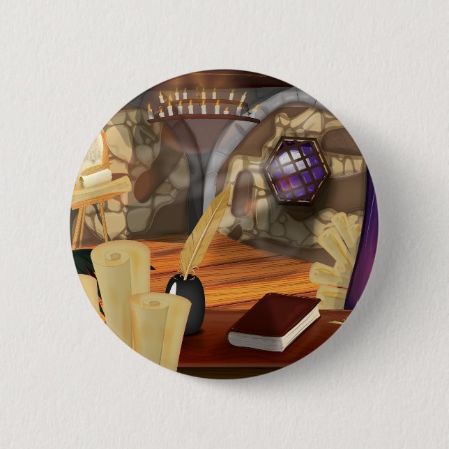 Chapa Redonda De 5 Cm Estudio medieval (Anverso)