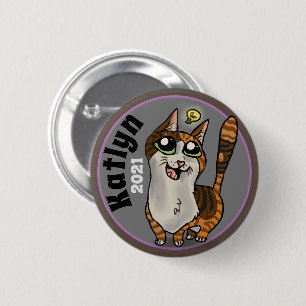 Chapa Redonda De 5 Cm Estudio útil Personalizado de gatos