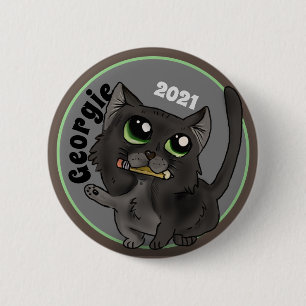 Chapa Redonda De 5 Cm Estudio útil Personalizado de gatos