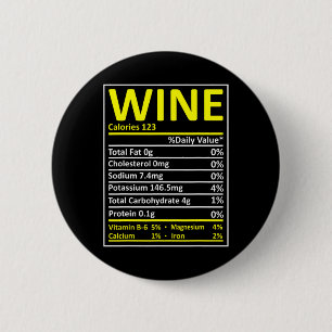 Chapa Redonda De 5 Cm Etiqueta de datos nutricionales del vino de Acción