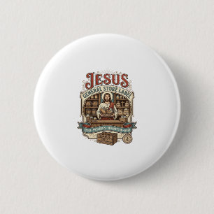 Chapa Redonda De 5 Cm Etiqueta de la tienda general de Jesús Tienda gene