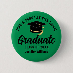 Chapa Redonda De 5 Cm Etiqueta de nombre de graduación de Personalizado