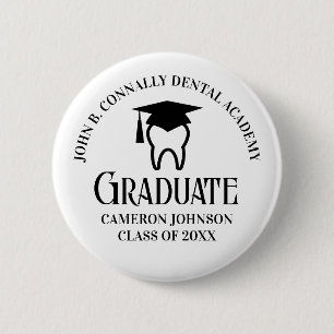 Chapa Redonda De 5 Cm Etiqueta de nombre de graduado de Personalizado de
