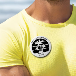 Chapa Redonda De 5 Cm Etiqueta de nombre de Groomsmen del partido de sol