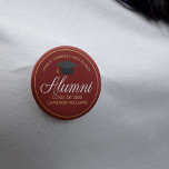 Chapa Redonda De 5 Cm Etiqueta de nombre personalizado de la escuela sec<br><div class="desc">Este elegante botón de alumno del personalizado marrón de la escuela secundaria presenta tipografía de moda blanca y dorada bajo el nombre de tu escuela y clase de graduación. Personalizar con su año de graduación bajo la elegante caligrafía para una gran etiqueta personalizada de reunión para una camisa de ex...</div>
