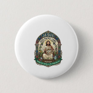 Chapa Redonda De 5 Cm Etiqueta de Paquete de Semillas de Jesús Paquete d