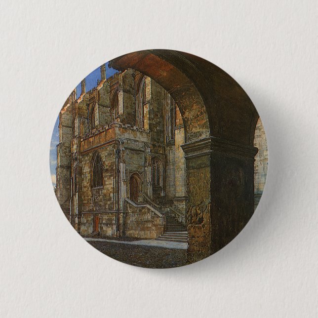 Chapa Redonda De 5 Cm Eton College Chapel by Anna Alma Tadema (Anverso)