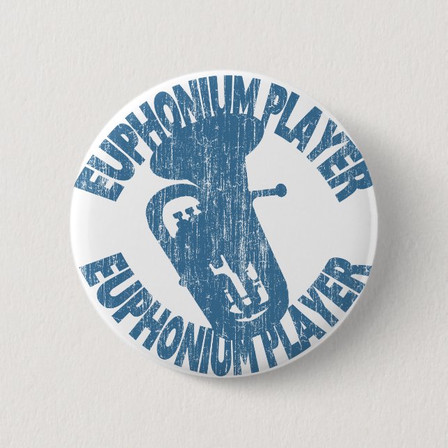 Chapa Redonda De 5 Cm Euphonium Player (Anverso)
