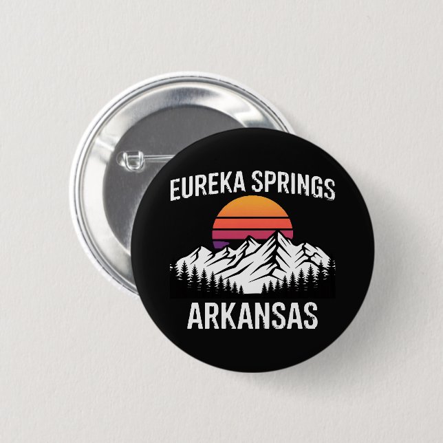 Chapa Redonda De 5 Cm Eureka Springs (Anverso y reverso)