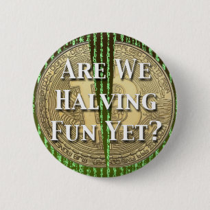 Chapa Redonda De 5 Cm Evento Bitcoin Halving