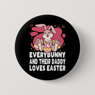 Chapa Redonda De 5 Cm Everybunny And Their Daddy Love Easter Bunny Famil