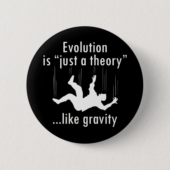 Chapa Redonda De 5 Cm Evolución apenas una teoría (Anverso)