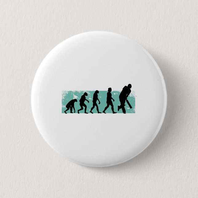 Chapa Redonda De 5 Cm Evolución del cricket Cricket  (Anverso)