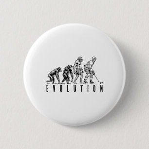 Chapa Redonda De 5 Cm Evolución del jugador de hockey sobre hielo Hombre