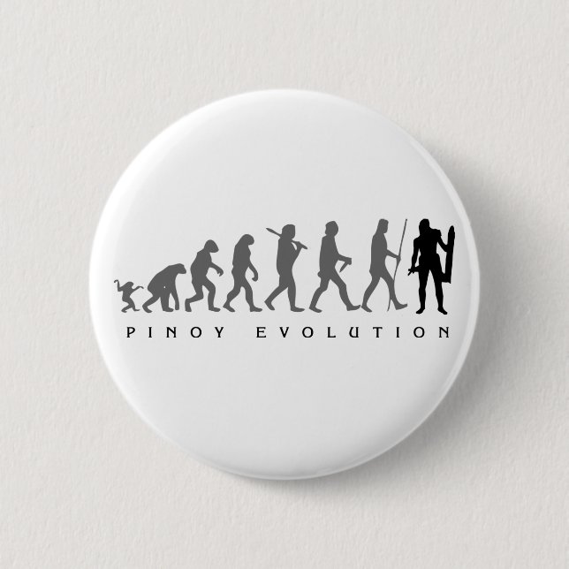 Chapa Redonda De 5 Cm Evolución Lapu Lapu de Pinoy (Anverso)