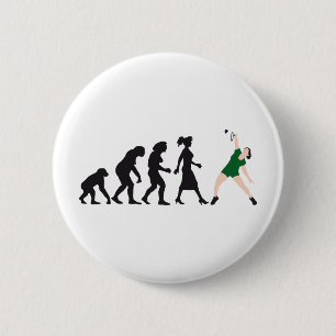 Chapa Redonda De 5 Cm evolution female badminton player