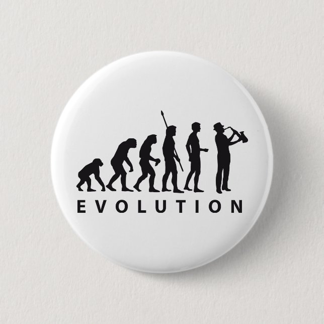 Chapa Redonda De 5 Cm evolution saxophon (Anverso)