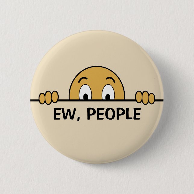 Chapa Redonda De 5 Cm Ew People Funny (Anverso)