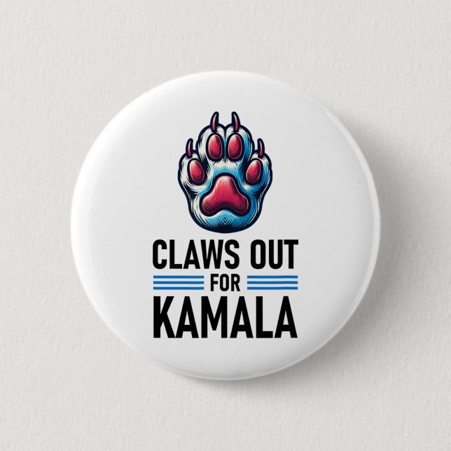 Chapa Redonda De 5 Cm Exigen Las Leyes Para Kamala (Anverso)