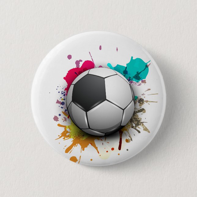 Chapa Redonda De 5 Cm Explosión del fútbol (Anverso)