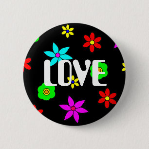 Chapa Redonda De 5 Cm Explosión enrrollada del amor de la flor