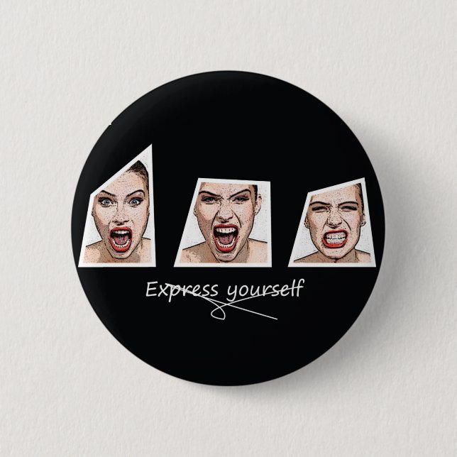 Chapa Redonda De 5 Cm Express yourself (Anverso)